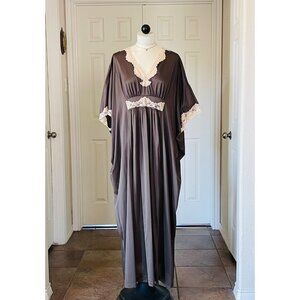 Rutledge Vintage Lace Nightgown Brown Caftan